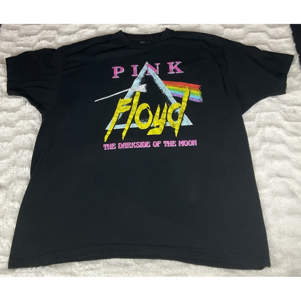 NEW Pink Floyd 50 THE DARKSIDE OF THE MOON Men's Black Short Sleeve T-Shirt 2XL